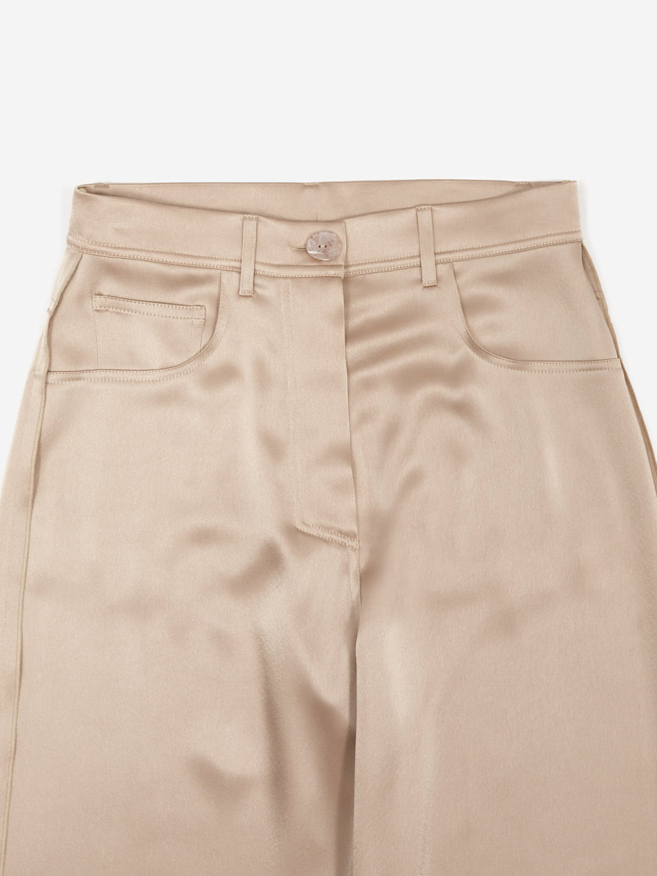 Nanushka Nanushka Marfa Wide Leg Satin Trouser - Himalayan Salt - Other