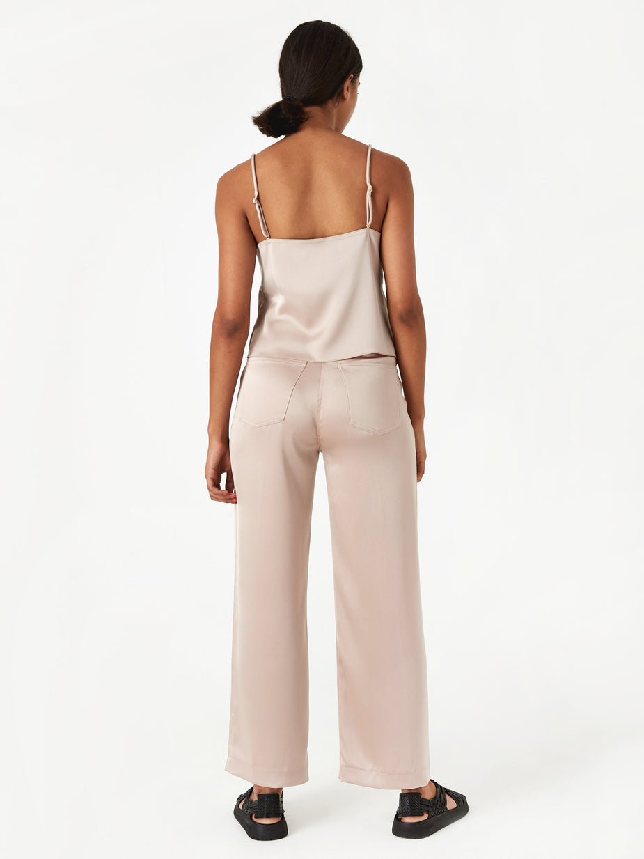 Nanushka Nanushka Marfa Wide Leg Satin Trouser - Himalayan Salt - Other