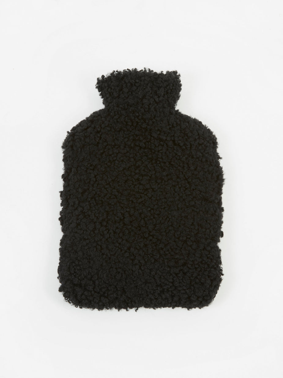Natures Collection Natures Collection Sheepskin Hot Water Bottle - Black - Black