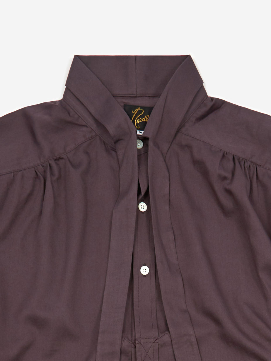Needles Needles Ascot Collar EDW Gather Shirt - Purple - Purple