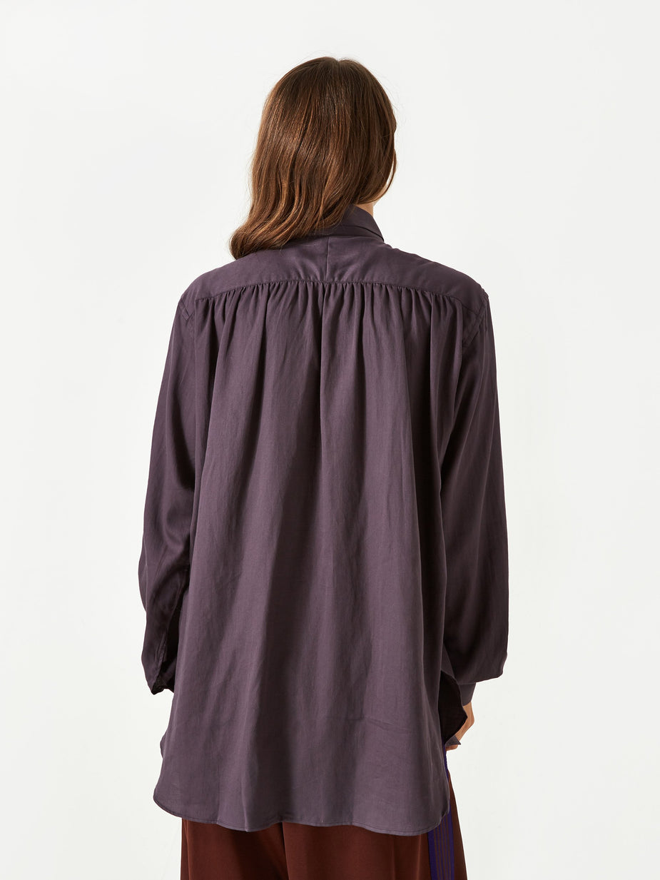 Needles Needles Ascot Collar EDW Gather Shirt - Purple - Purple