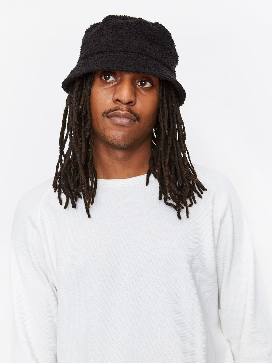 Needles Needles Cotton Pile Bucket Hat - Black - Black