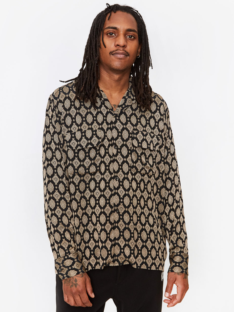 Needles Needles Cut Off Bottom Classic Shirt - Navy - Blue