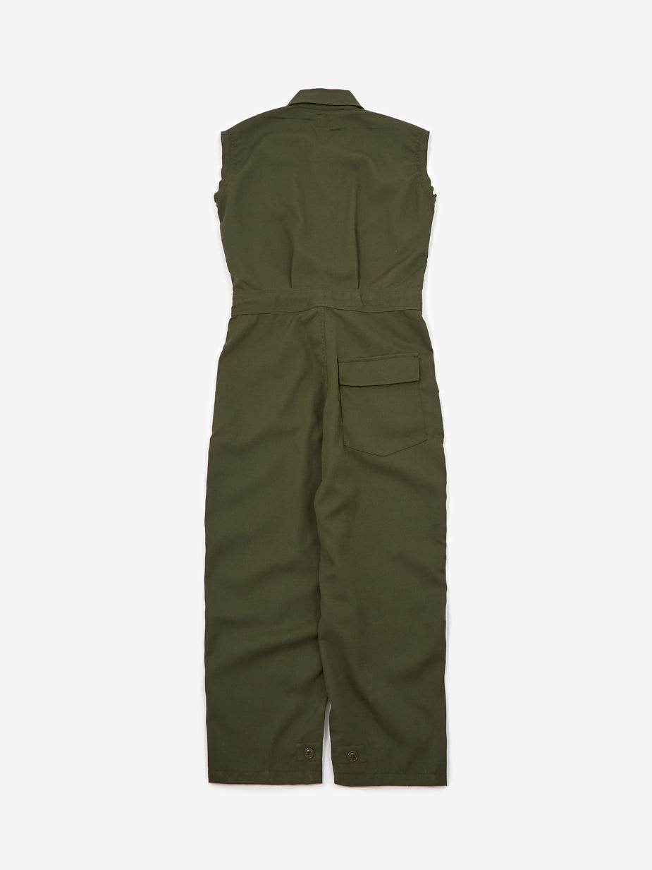 Needles Needles Cut Off Sleeve Jumpsuit - Olive - Green