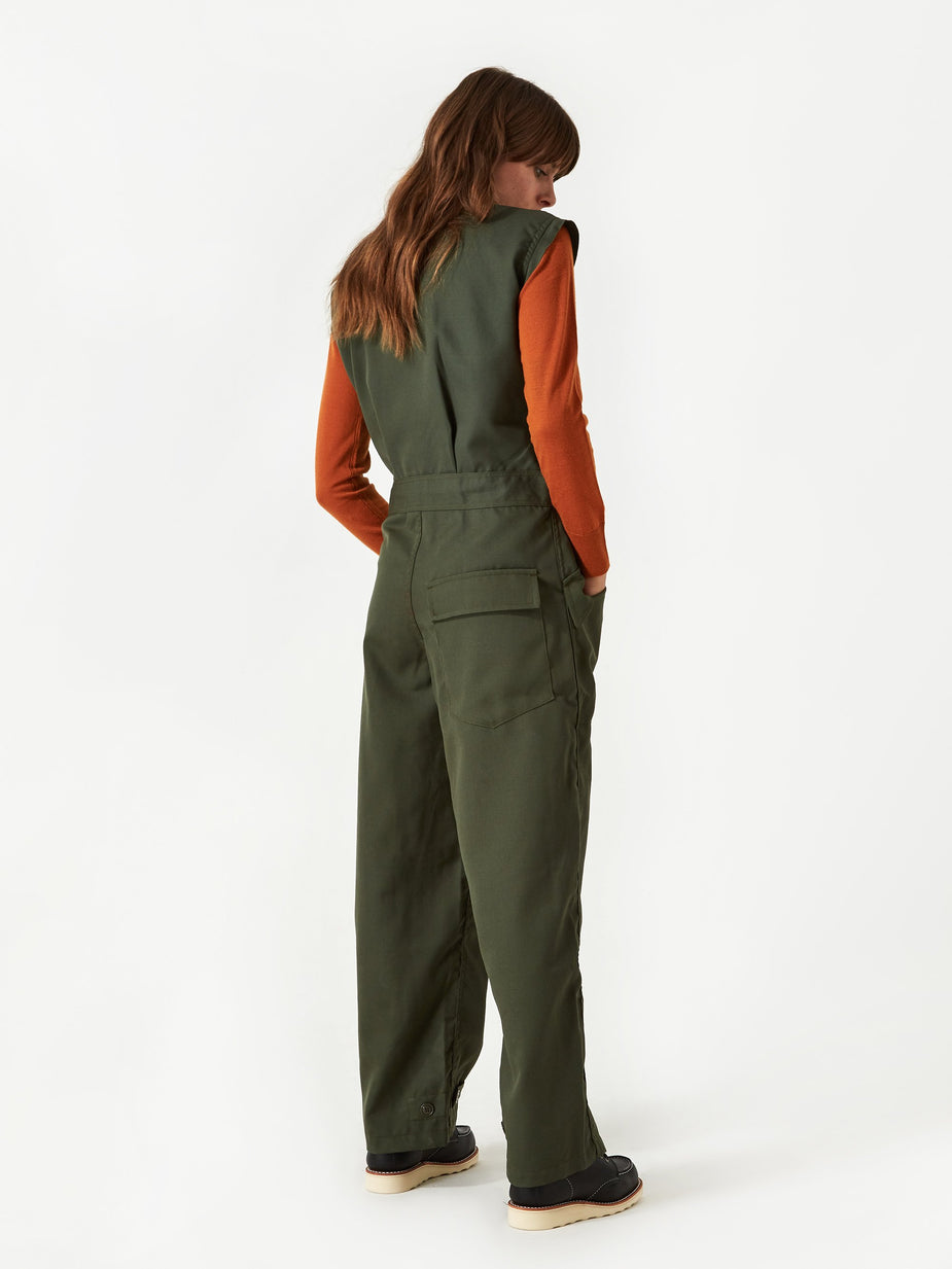 Needles Needles Cut Off Sleeve Jumpsuit - Olive - Green