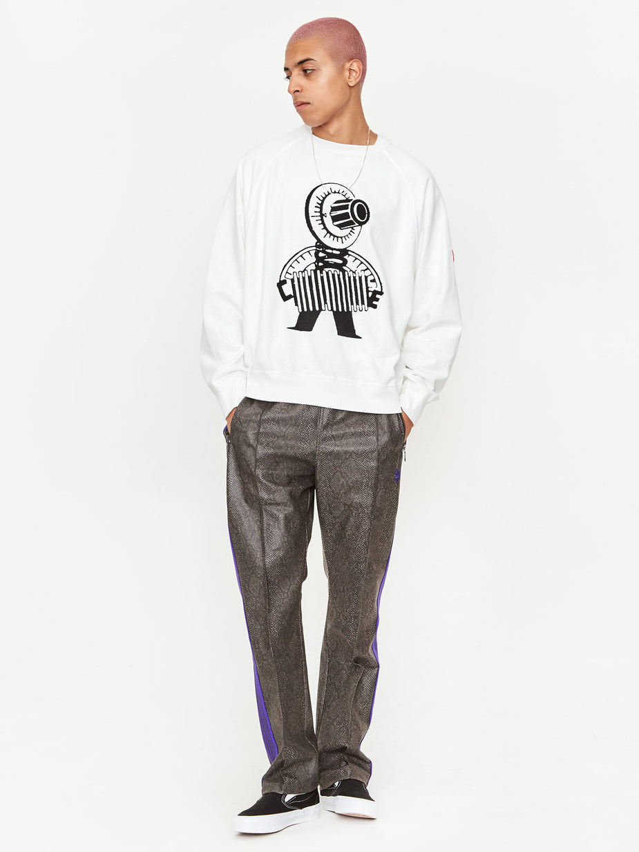 Needles Needles Narrow Track Pant Synthetic Leather - Grey - Grey