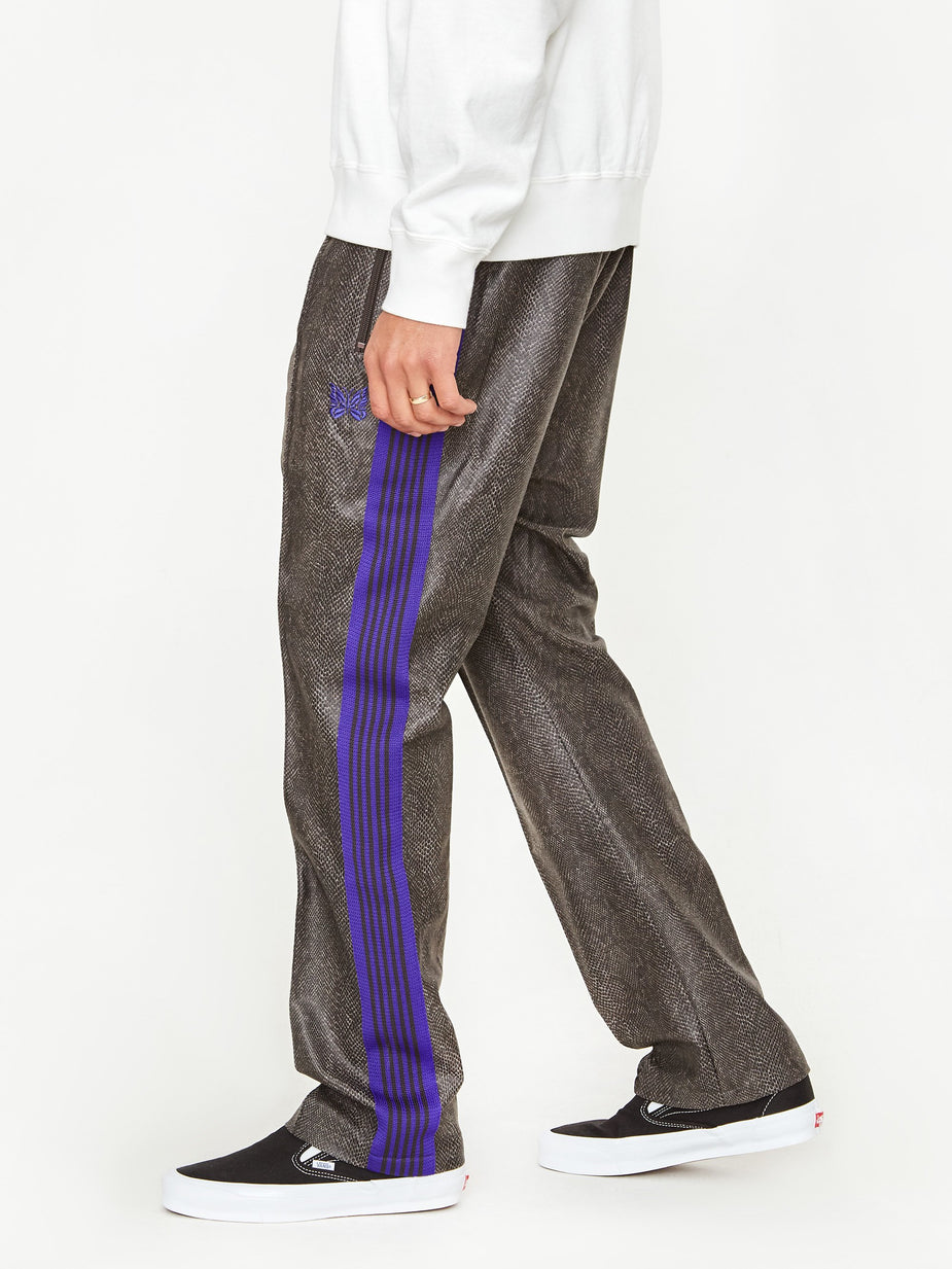 Needles Needles Narrow Track Pant Synthetic Leather - Grey - Grey