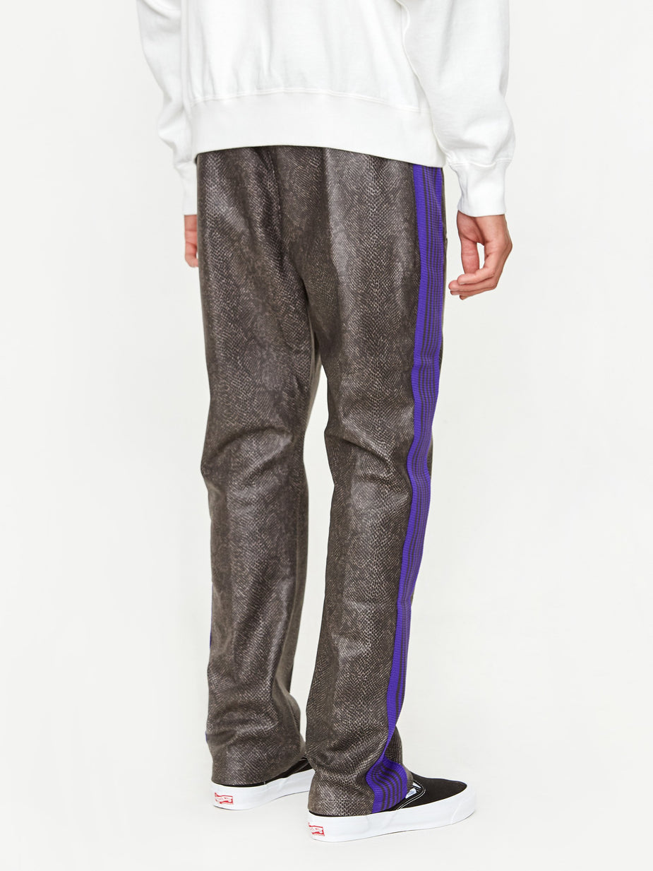 Needles Needles Narrow Track Pant Synthetic Leather - Grey - Grey
