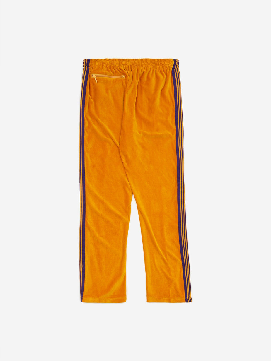 Needles Needles Narrow Track Pant Velour - Mustard - Yellow