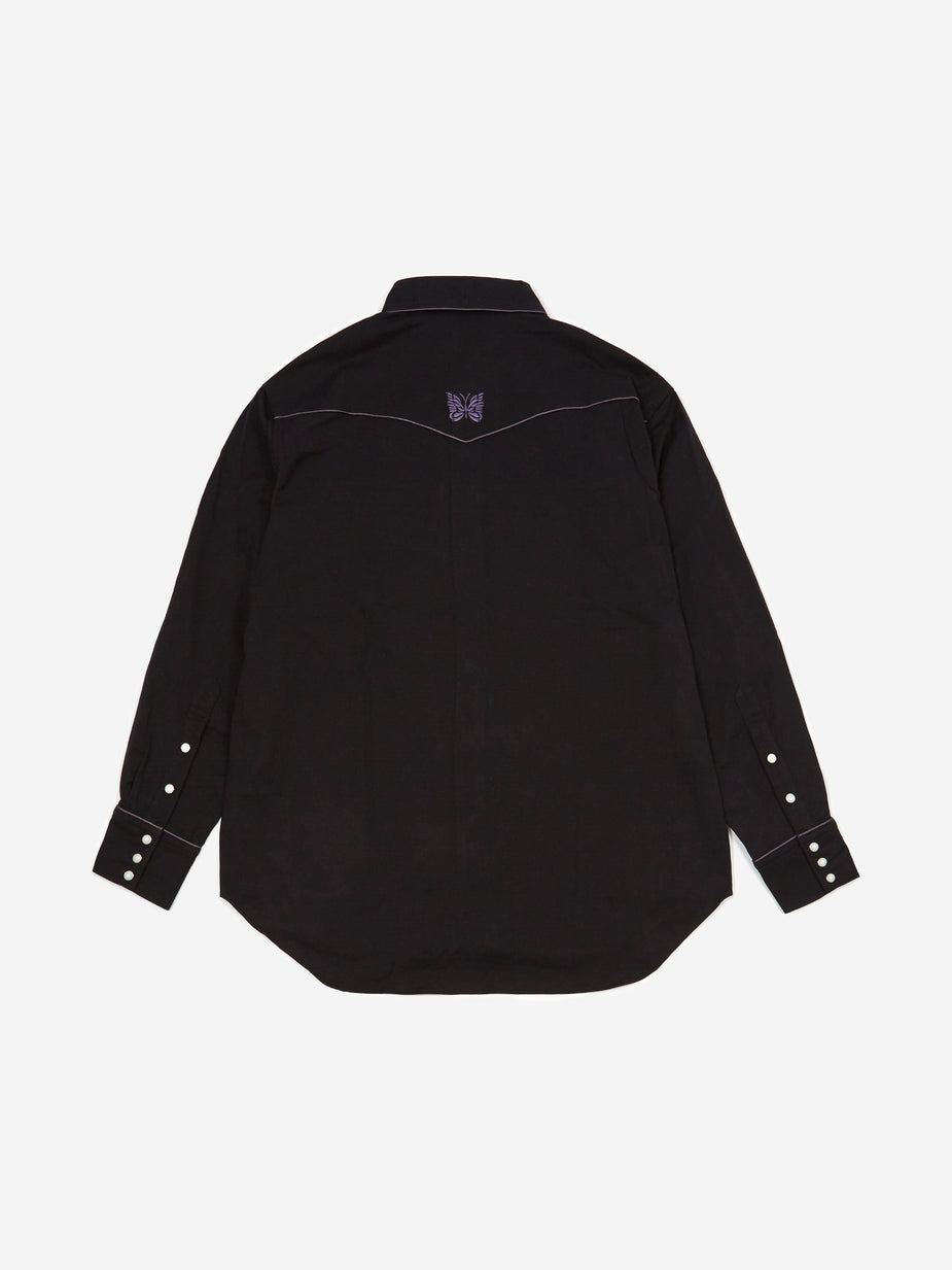 Needles Needles Papillion Embellished Cowboy Shirt - Black - Black