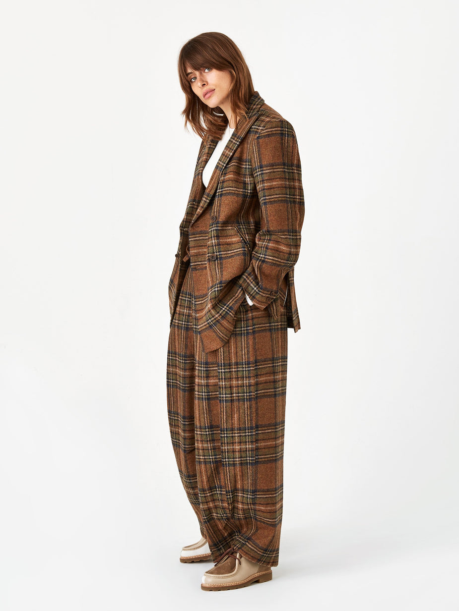 Needles Needles Plaid Tweed BD Jacket - Brown - Brown