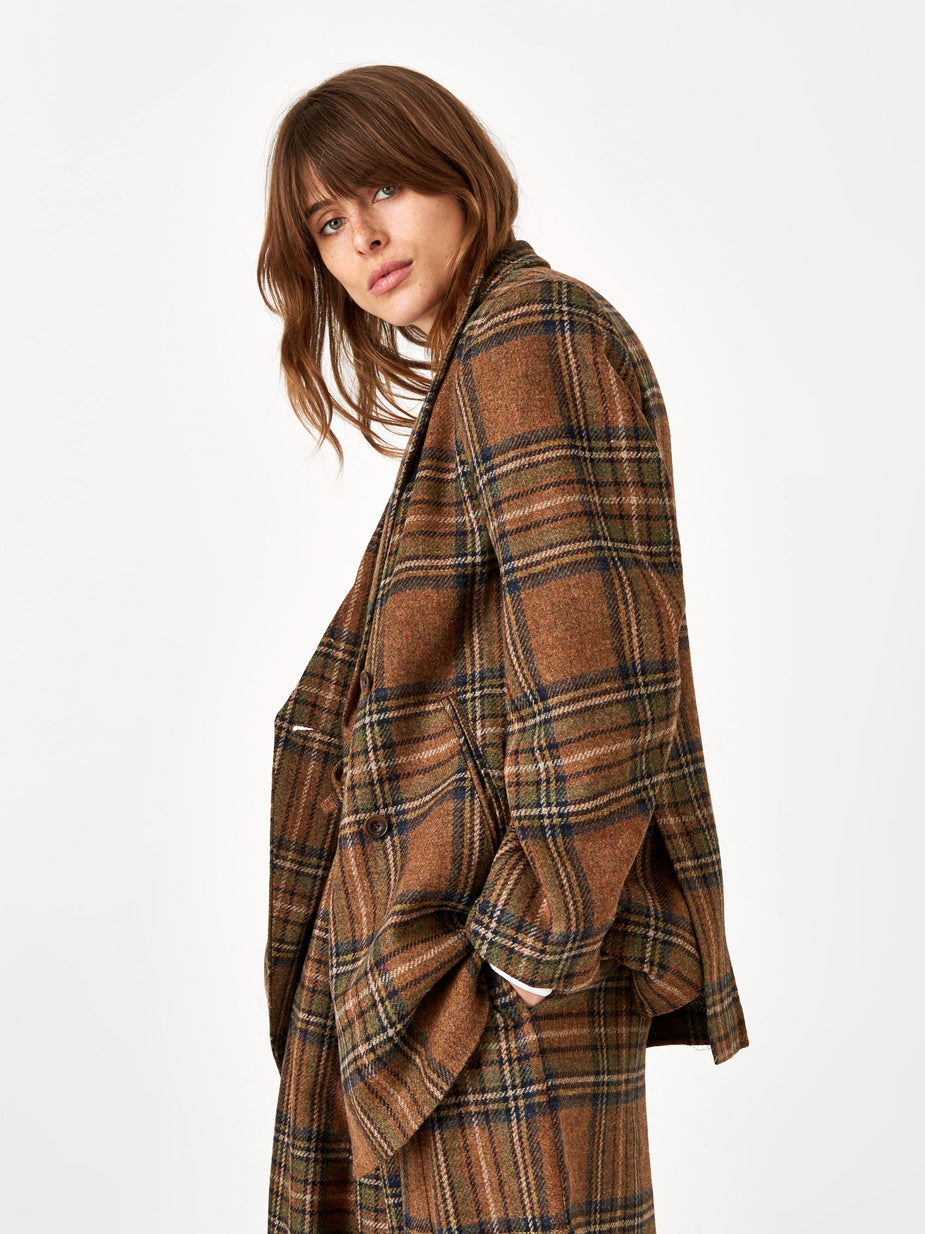 Needles Needles Plaid Tweed BD Jacket - Brown - Brown