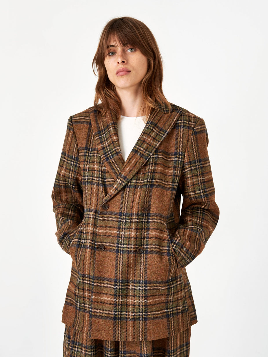 Needles Needles Plaid Tweed BD Jacket - Brown - Brown