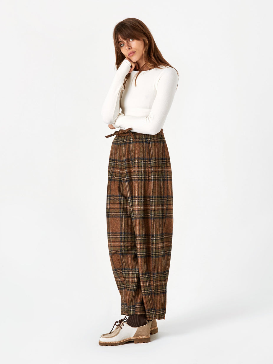 Needles Needles Plaid Tweed Darts Military Pant - Brown - Brown