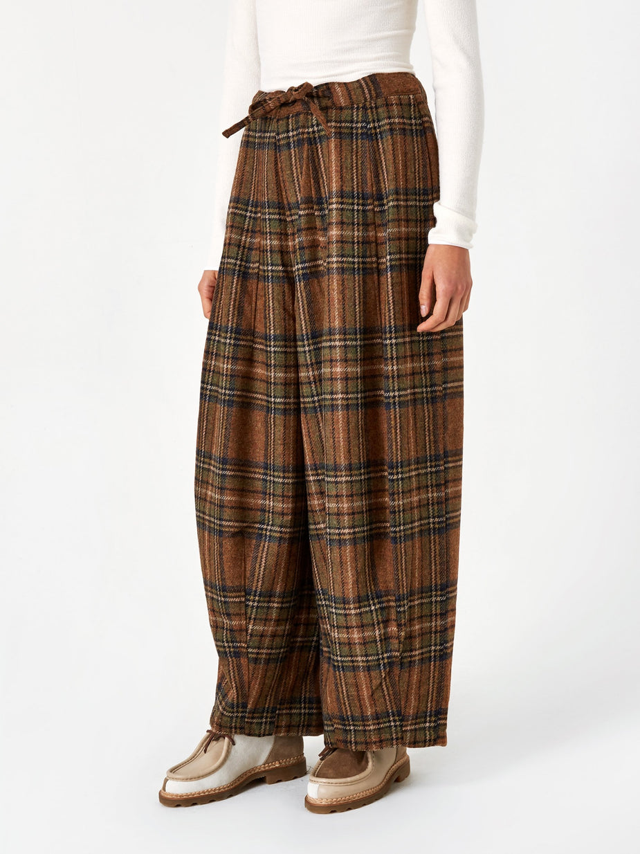 Needles Needles Plaid Tweed Darts Military Pant - Brown - Brown