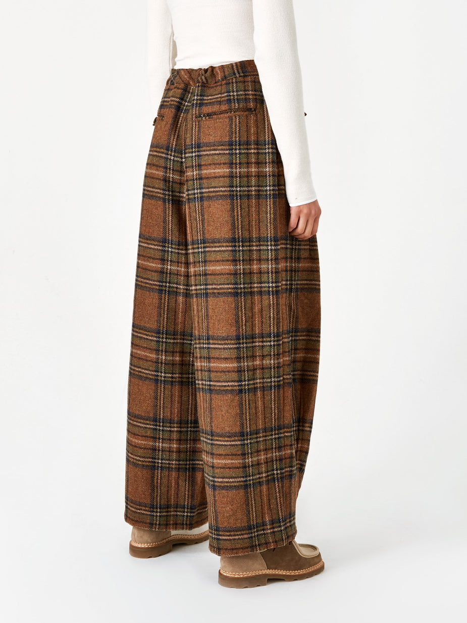 Needles Needles Plaid Tweed Darts Military Pant - Brown - Brown