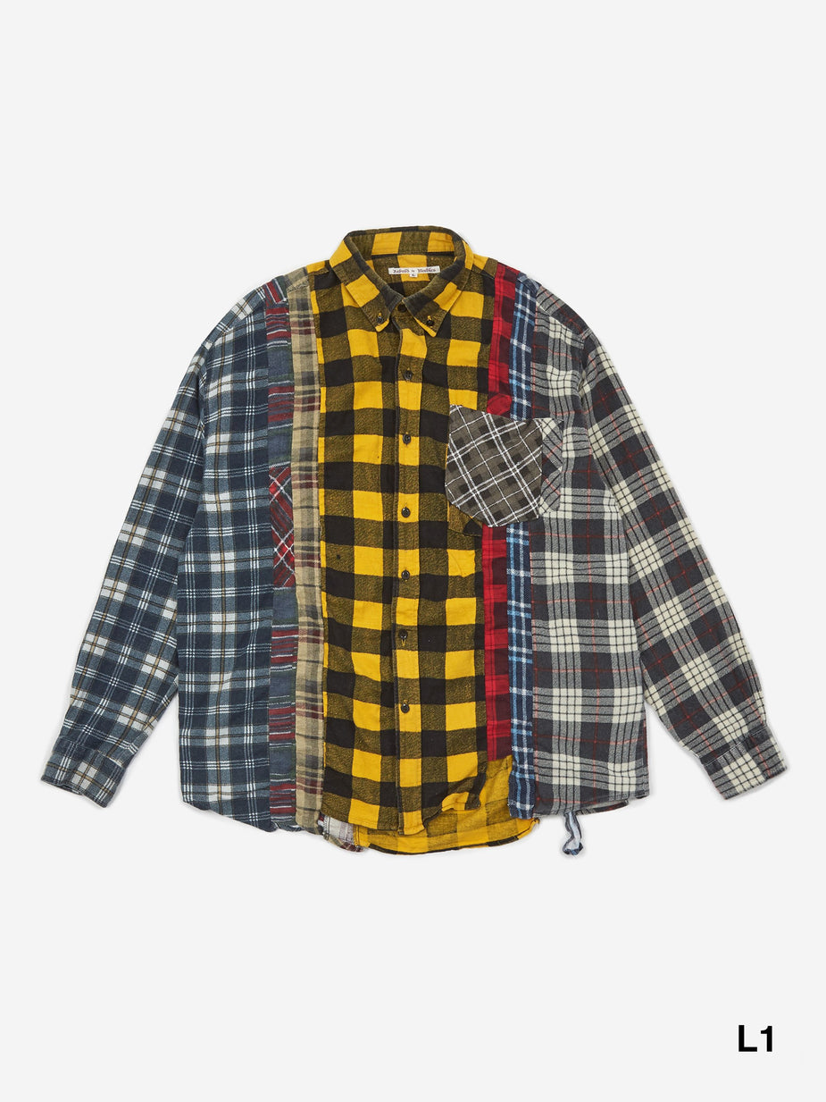 Needles Needles Rebuild 7 Cuts Flannel Shirt - Assorted - Multi