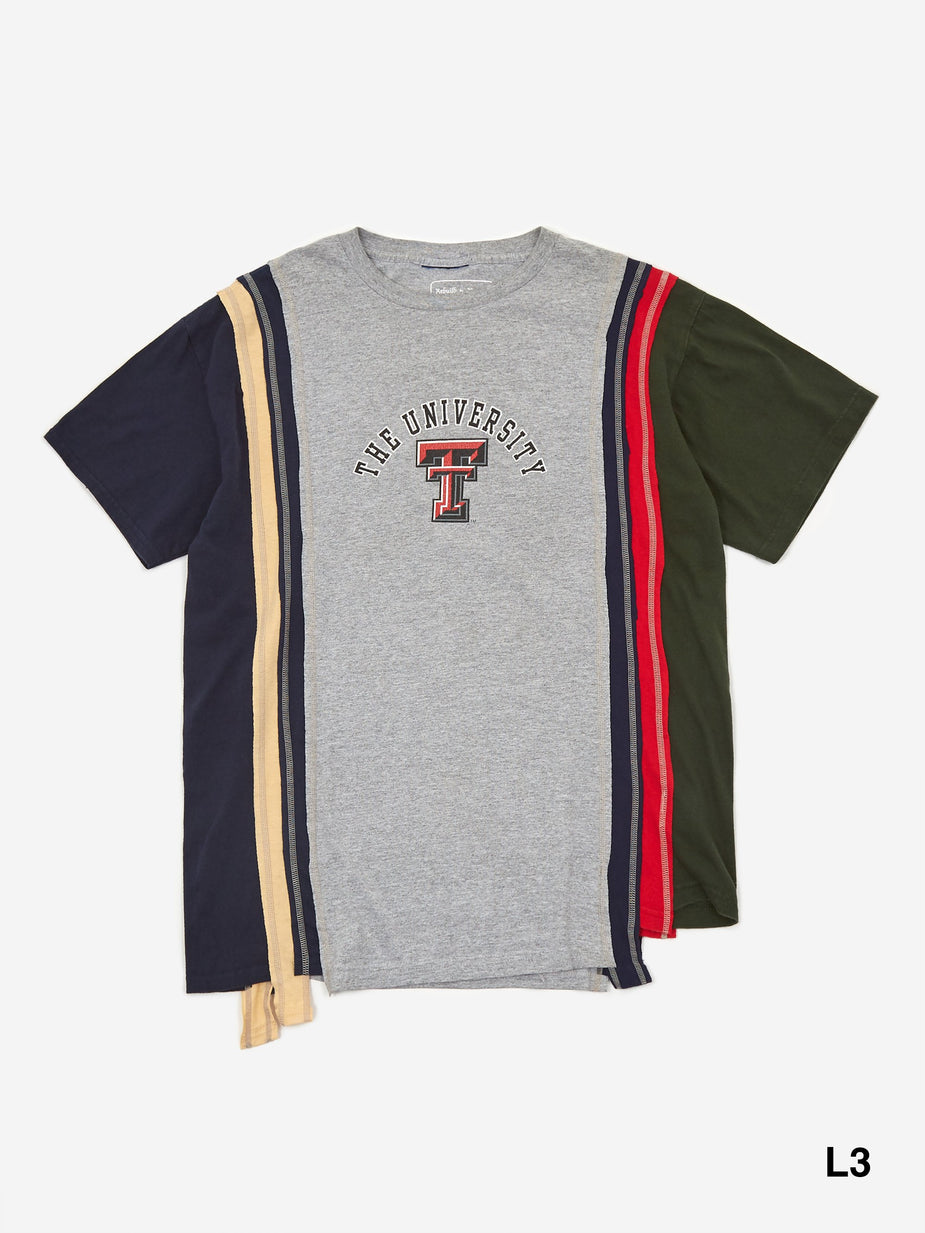 Needles Needles Rebuild 7 Cuts Shortsleeve College T-Shirt - Assorted - Multi