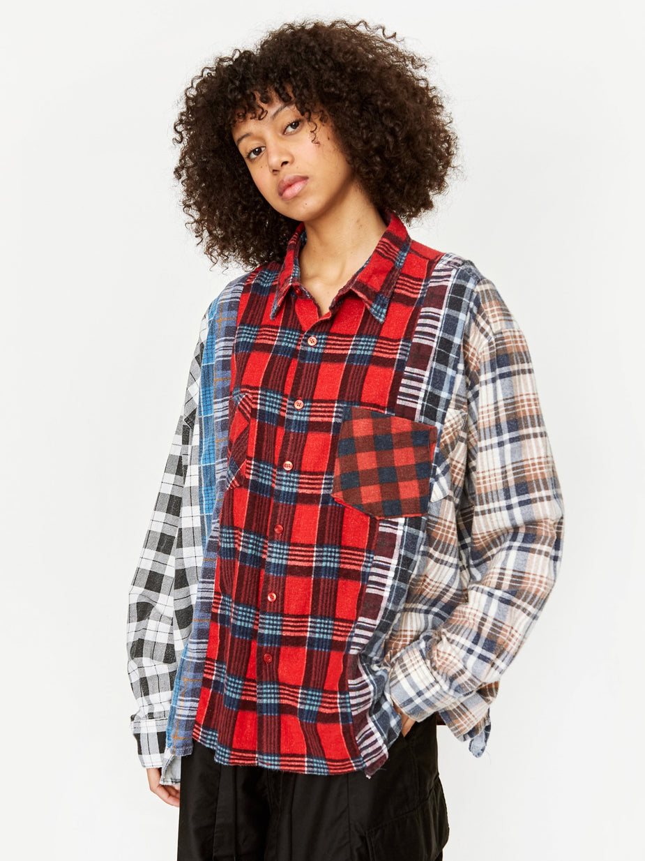 Needles Needles Rebuild Wide 7 Cuts Flannel Shirt - Assorted - Multi