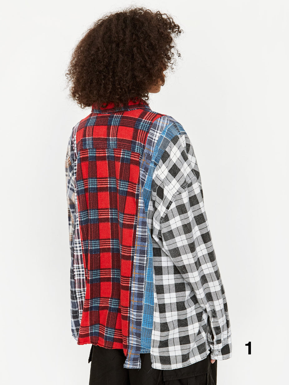 Needles Needles Rebuild Wide 7 Cuts Flannel Shirt - Assorted - Multi