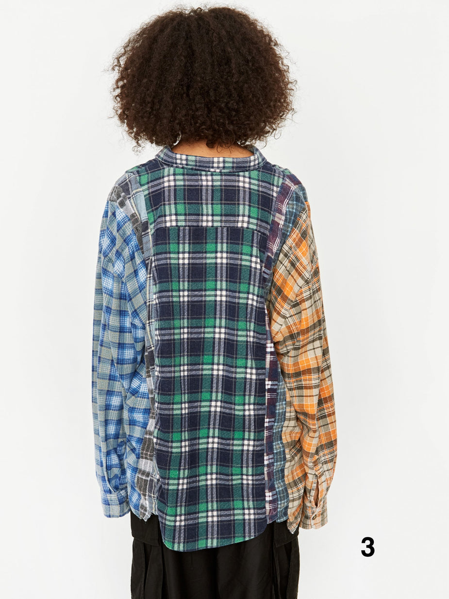 Needles Needles Rebuild Wide 7 Cuts Flannel Shirt - Assorted - Multi