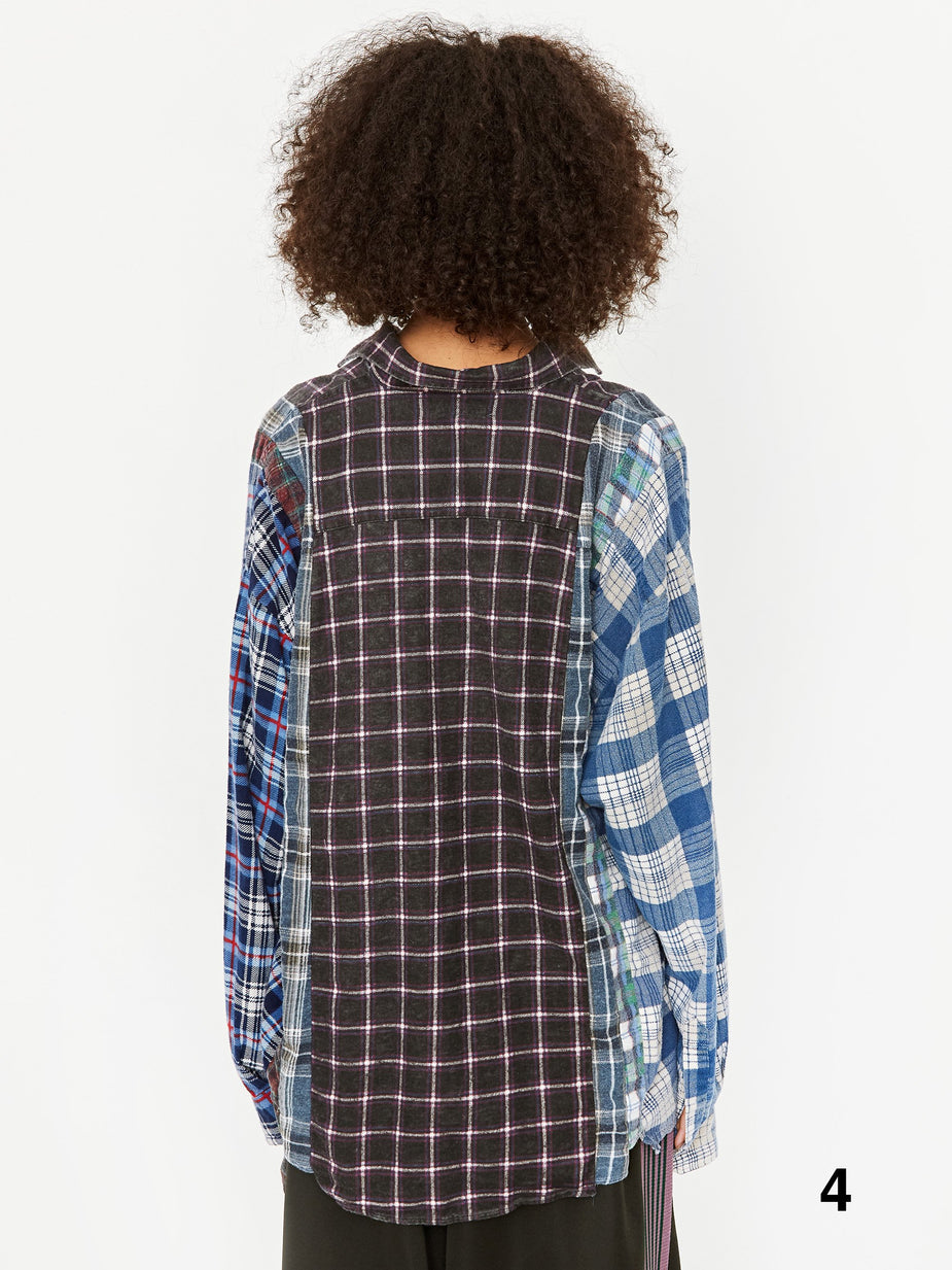Needles Needles Rebuild Wide 7 Cuts Flannel Shirt - Assorted - Multi