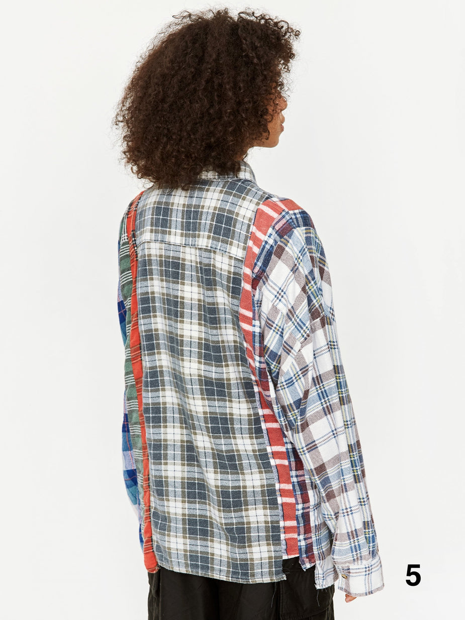 Needles Needles Rebuild Wide 7 Cuts Flannel Shirt - Assorted - Multi