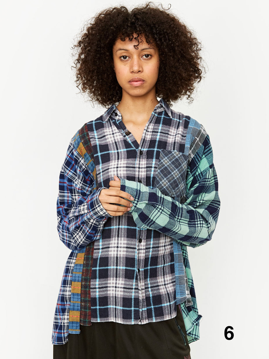 Needles Needles Rebuild Wide 7 Cuts Flannel Shirt - Assorted - Multi
