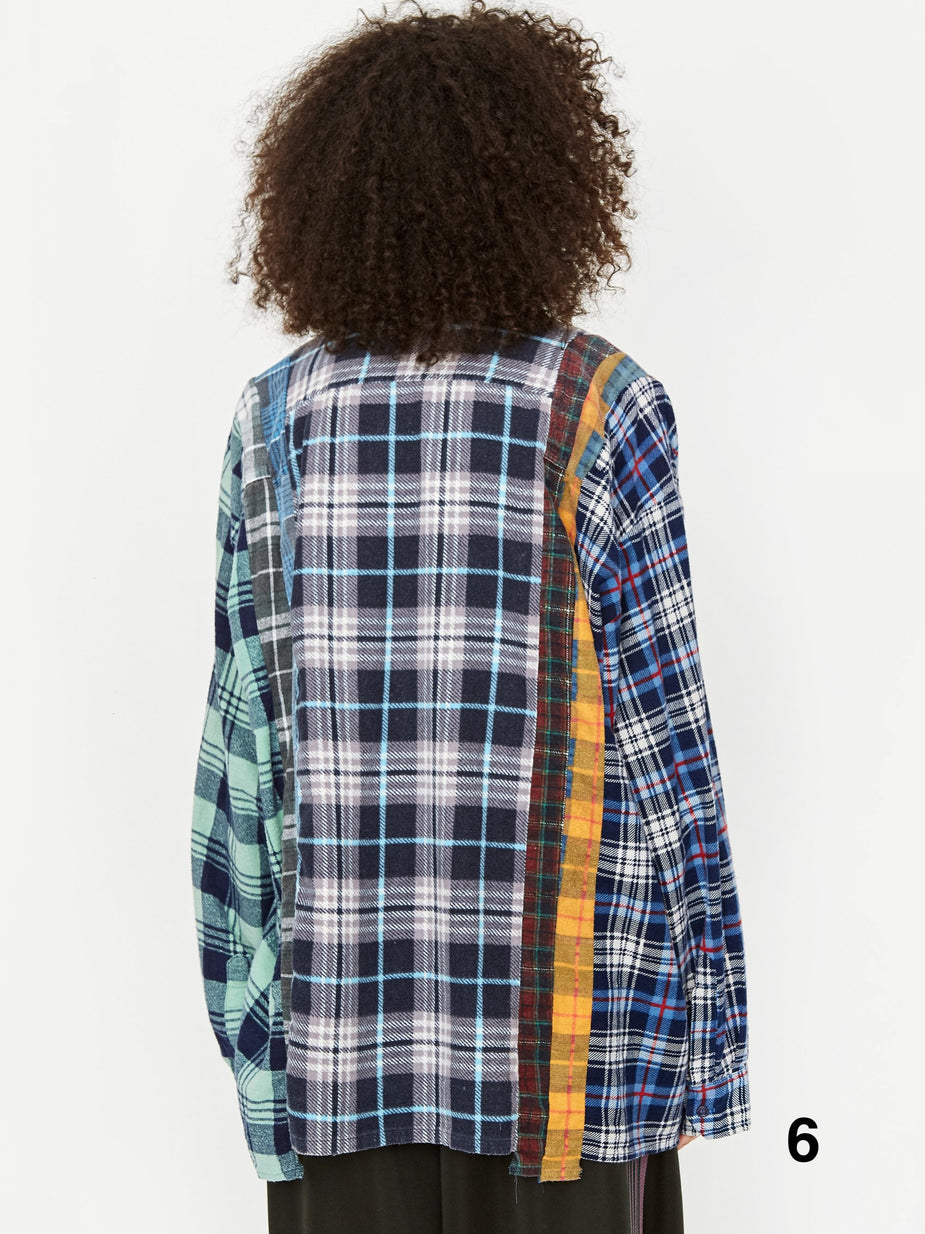 Needles Needles Rebuild Wide 7 Cuts Flannel Shirt - Assorted - Multi