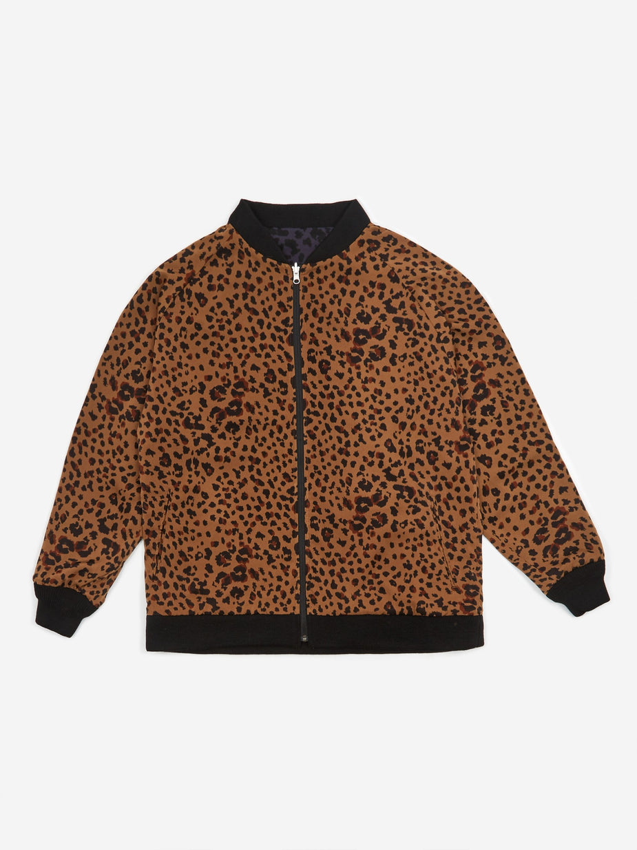 Needles Needles Reversible Rib Collar Jacket - Navy/Brown - Brown