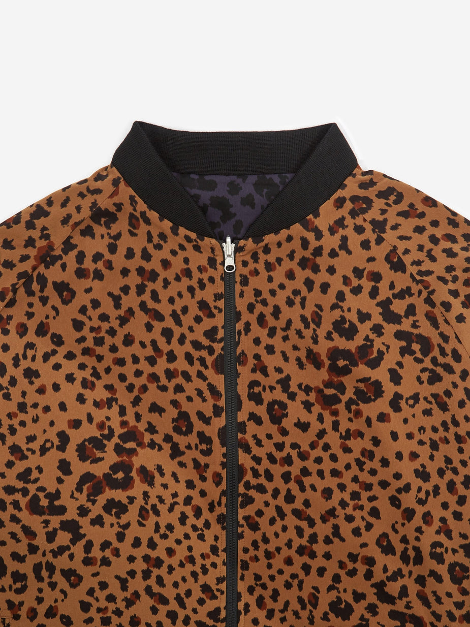 Needles Needles Reversible Rib Collar Jacket - Navy/Brown - Brown