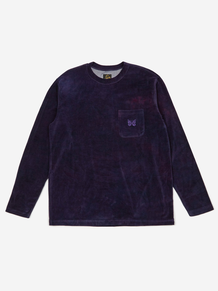 Needles Needles Uneven Dye Longsleeve T-Shirt - Navy - Blue