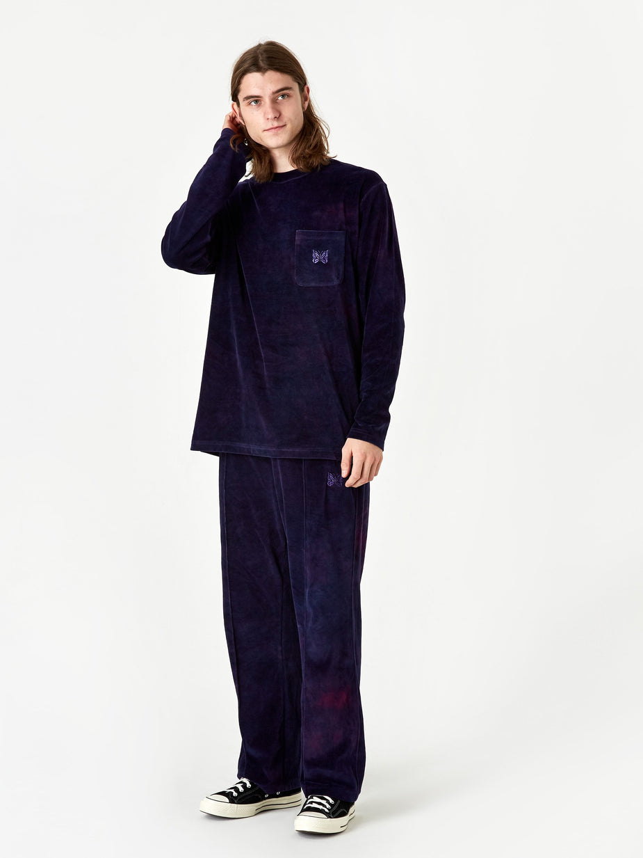 Needles Needles Uneven Dye Longsleeve T-Shirt - Navy - Blue