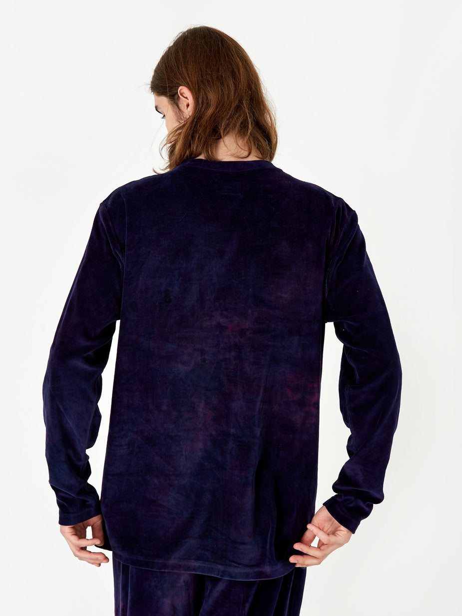 Needles Needles Uneven Dye Longsleeve T-Shirt - Navy - Blue