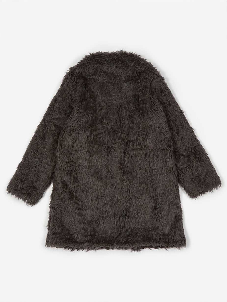 Needles Needles V Neck Fur Coat - Grey - Grey