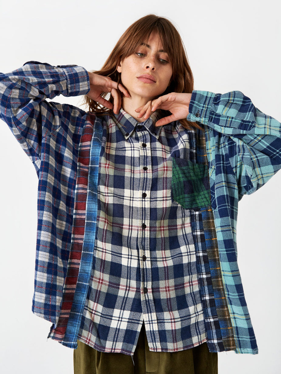 Needles Needles Wide 7 Cuts Flannel Shirt One Size 4 - Assorted - Multi