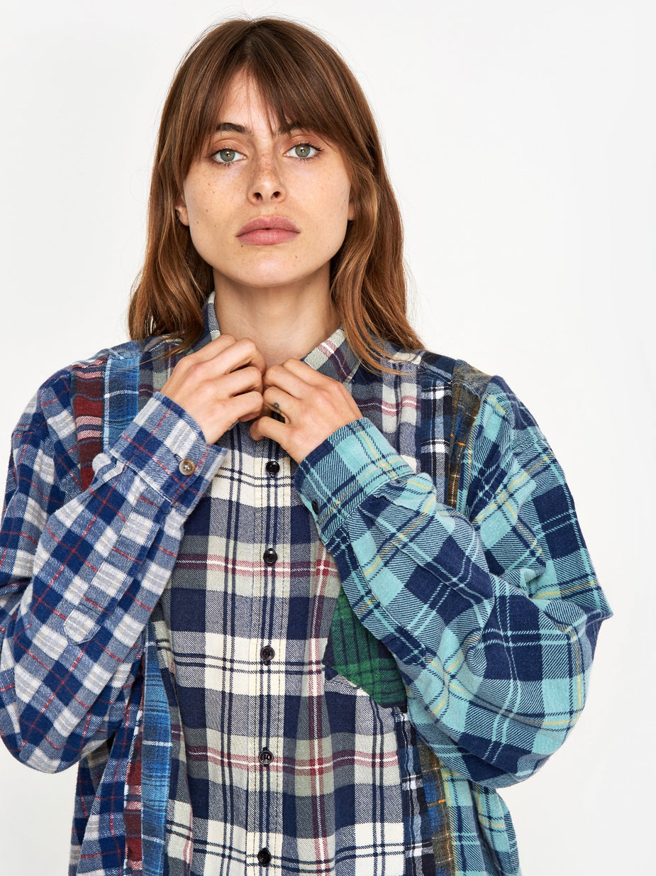 Needles Needles Wide 7 Cuts Flannel Shirt One Size 4 - Assorted - Multi