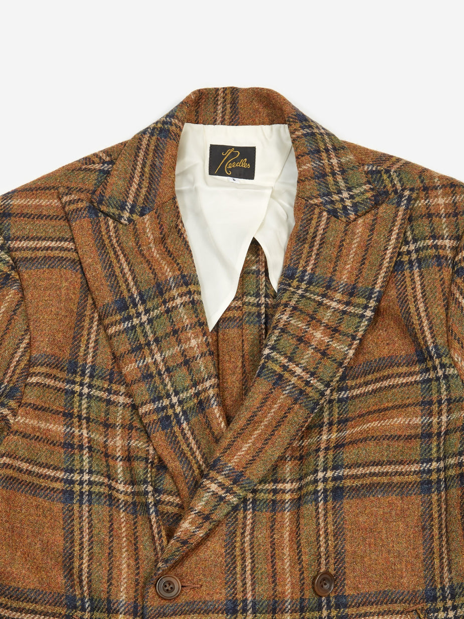 Needles Needles Plaid Tweed BD Jacket - Brown - Brown