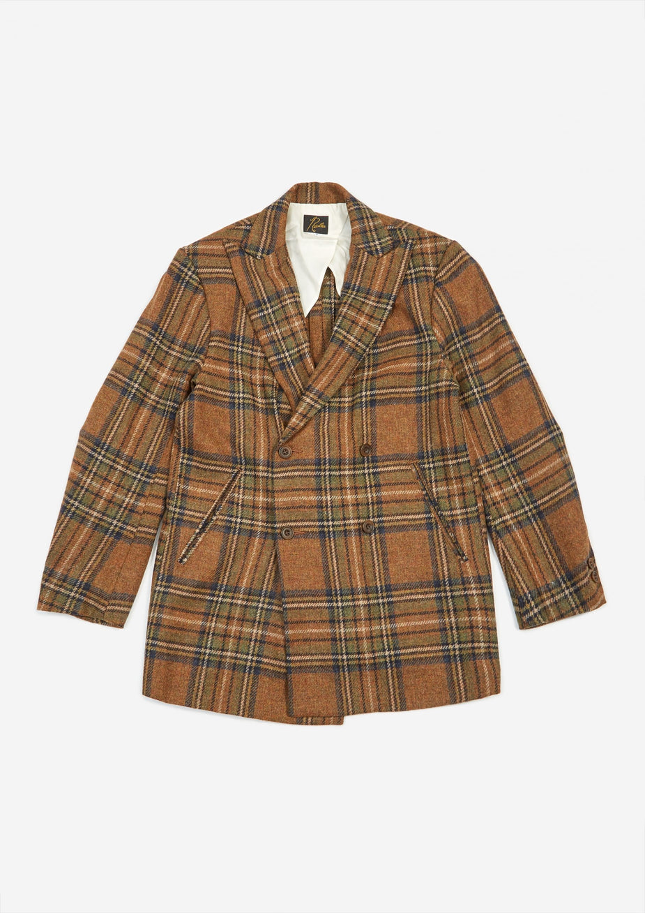 Needles Needles Plaid Tweed BD Jacket - Brown - Brown