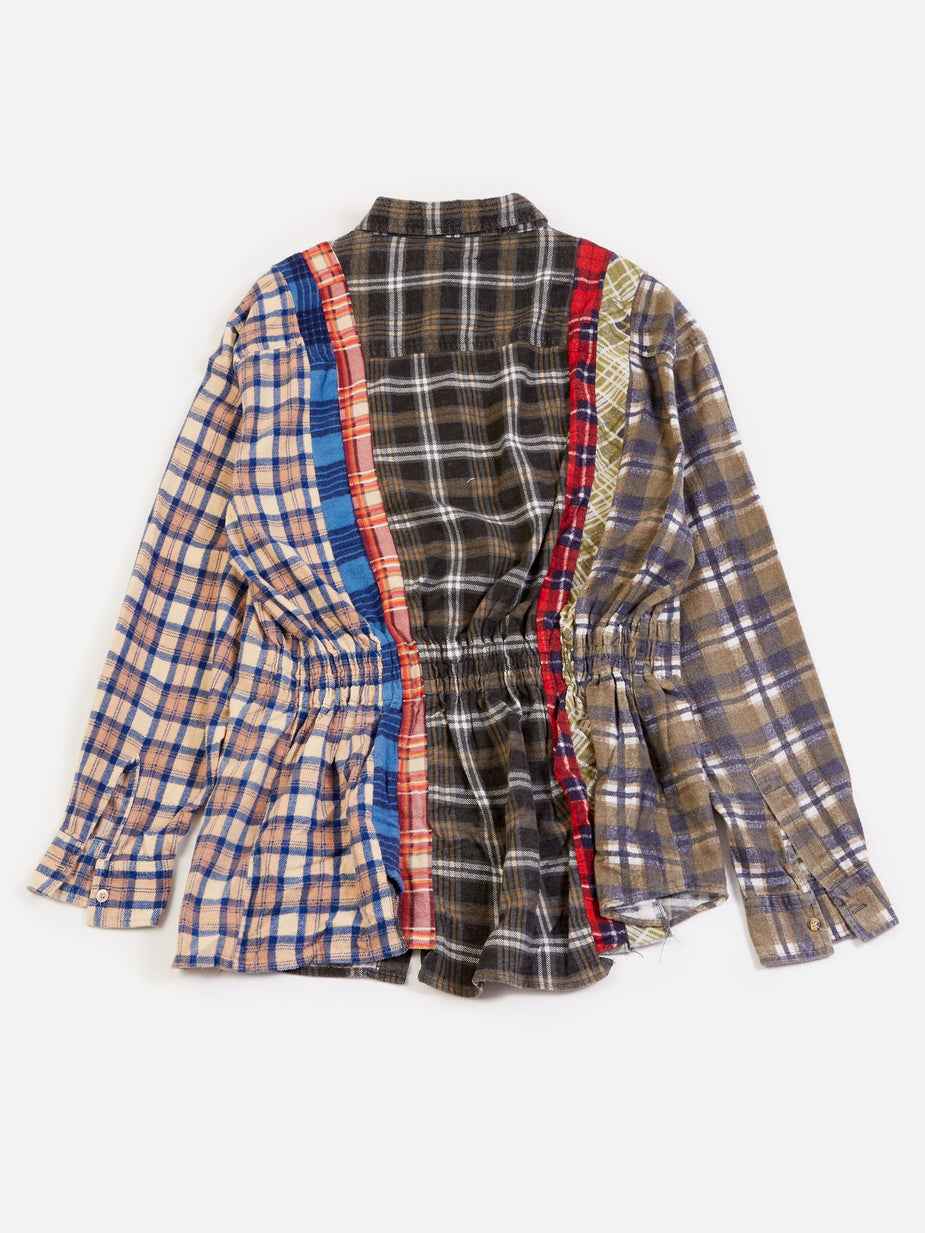 Needles Needles 7 Cuts Gathered Flannel Shirt Size Large - Multi - Multi