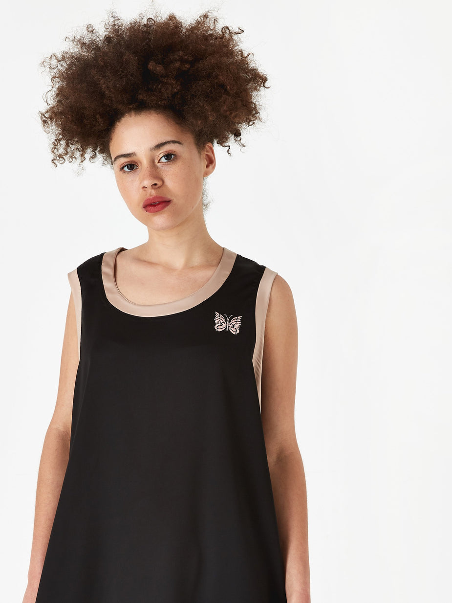 Needles Needles Papillon Embroidered Tank Top - Black - Black