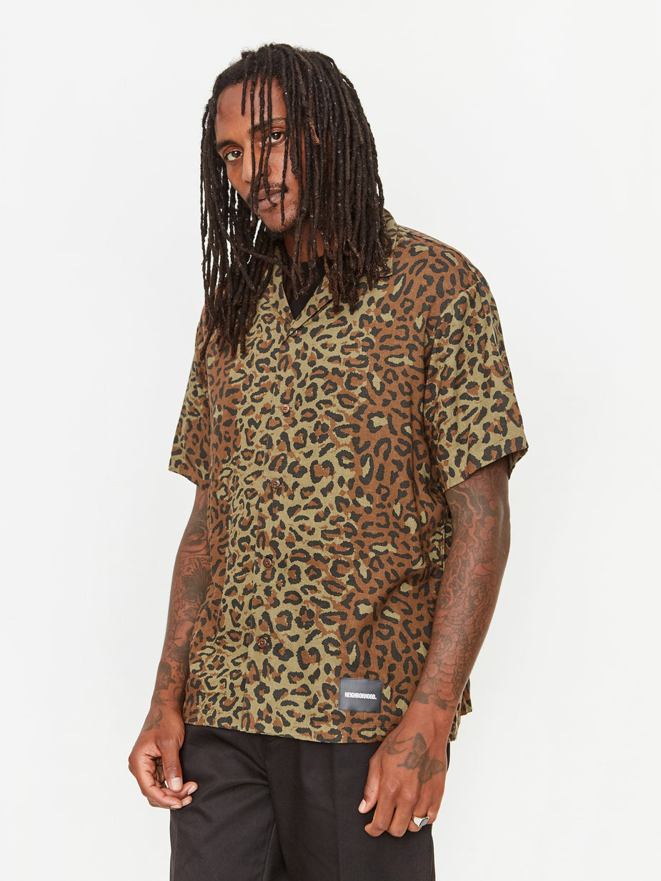 Neighborhood Neighborhood Aloha Leopard / RL-Shirt - Leopard - Animal Print