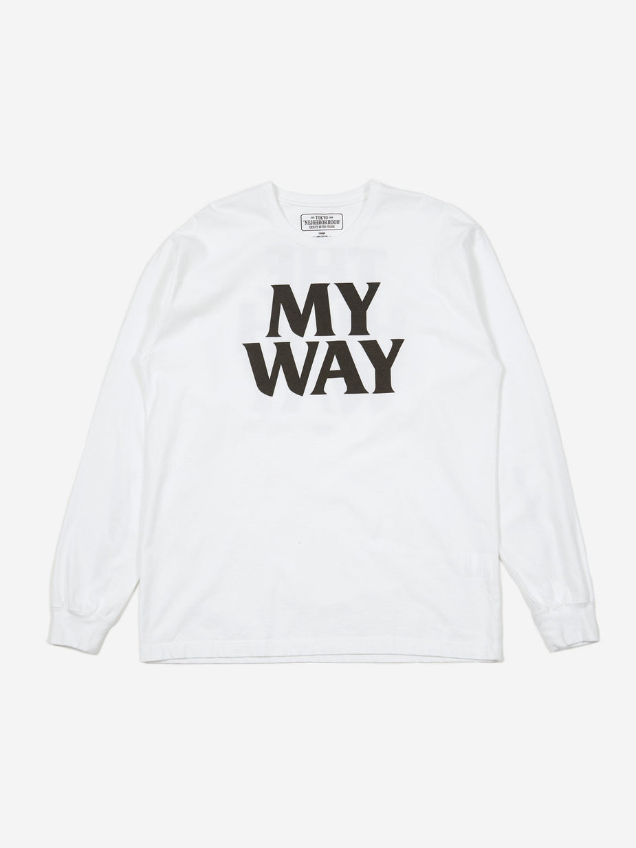 Neighborhood Neighborhood Longsleeve My Way / C-TEE - White - White