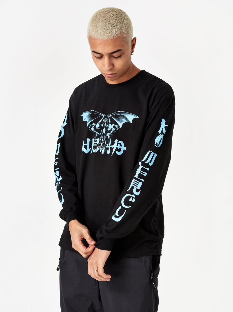Neighborhood Neighborhood Longsleeve No Mercy-1 / C - Black x Blue - Blue