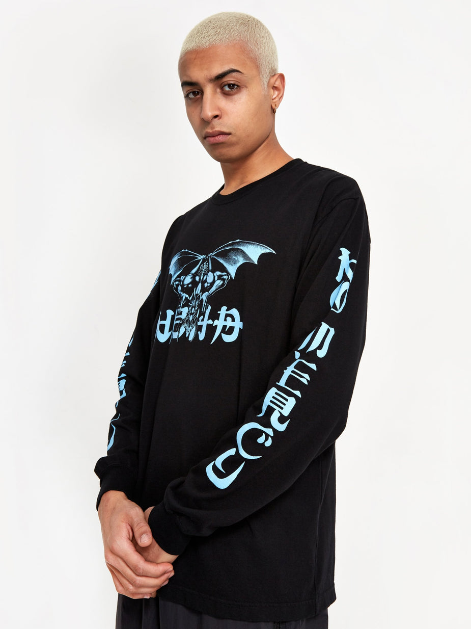 Neighborhood Neighborhood Longsleeve No Mercy-1 / C - Black x Blue - Blue