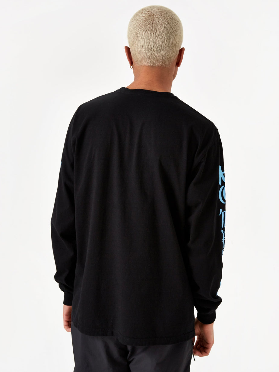 Neighborhood Neighborhood Longsleeve No Mercy-1 / C - Black x Blue - Blue