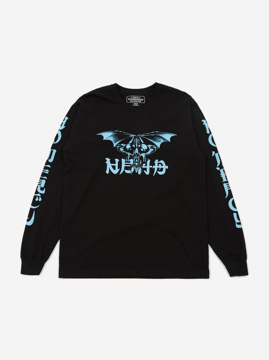 Neighborhood Neighborhood Longsleeve No Mercy-1 / C - Black x Blue - Blue