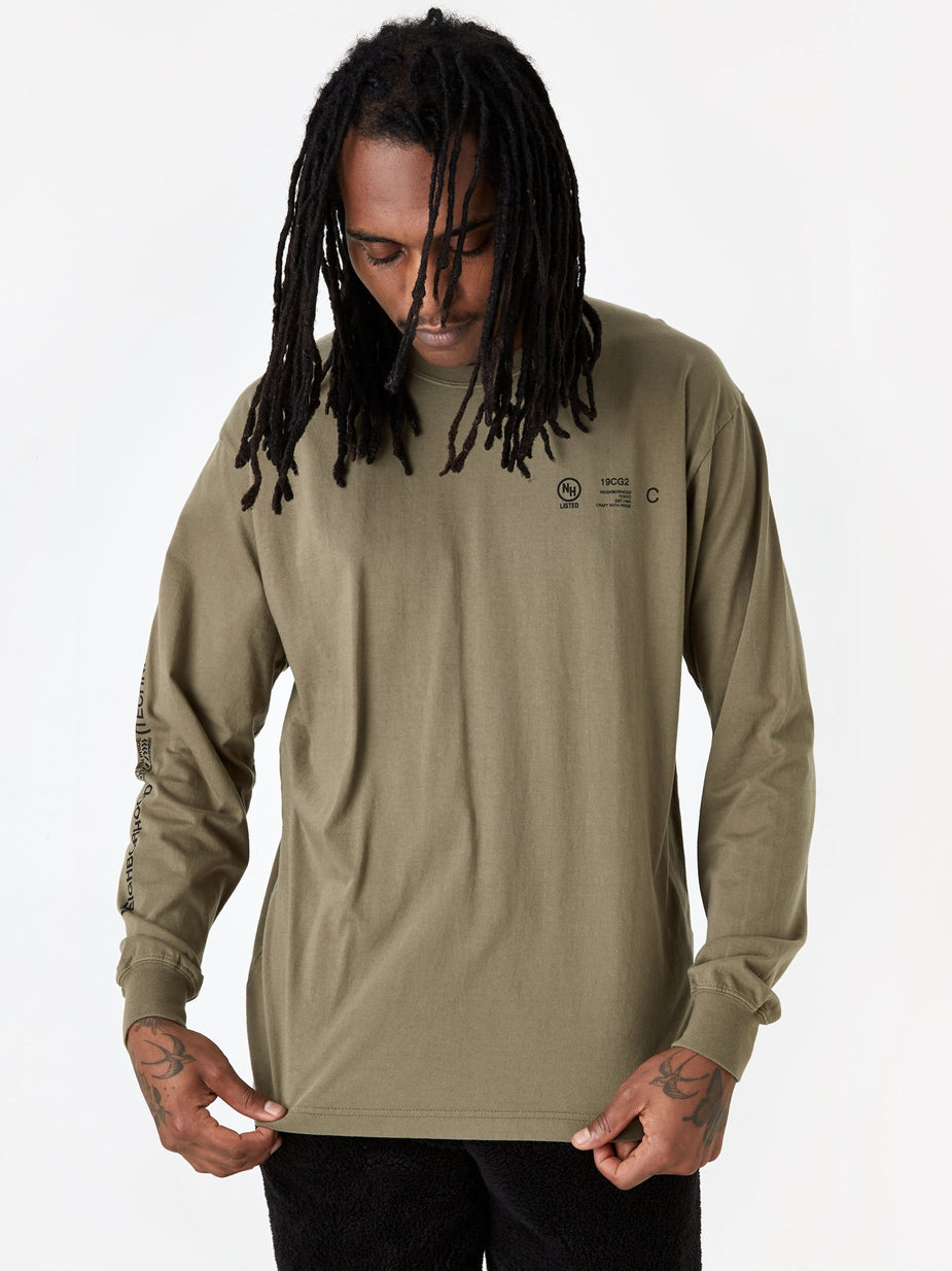 Neighborhood Neighborhood Longsleeve Signaling / C-TEE - Olive Drab - Green