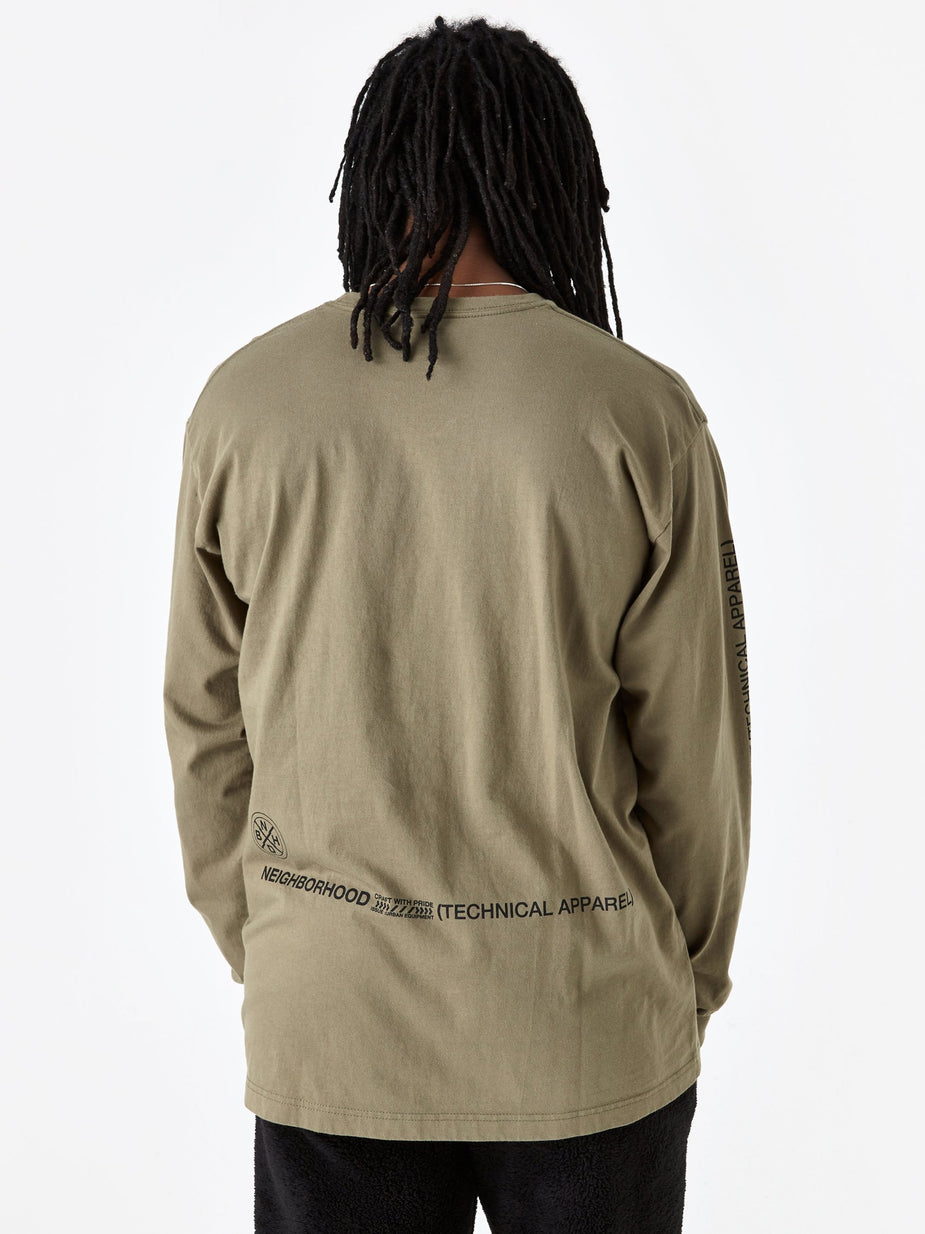 Neighborhood Neighborhood Longsleeve Signaling / C-TEE - Olive Drab - Green