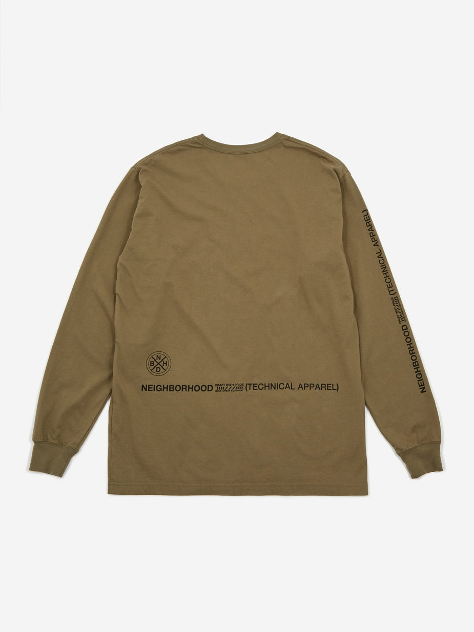 Neighborhood Neighborhood Longsleeve Signaling / C-TEE - Olive Drab - Green
